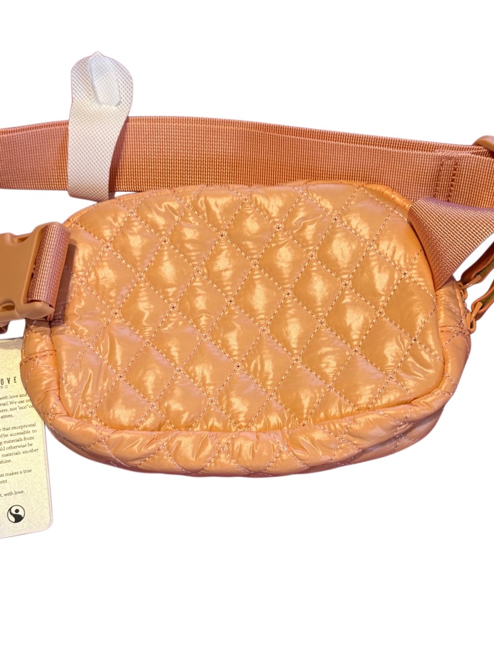 HeartLove by Charo Savvy Brand Warm Orange Quilted Belt Bag Crossbody HL2-005 - Picture 11 of 16
